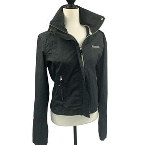 Bench Jacket Womens Fall Coat Softshell Light Hiking Windbreaker wHood Black M